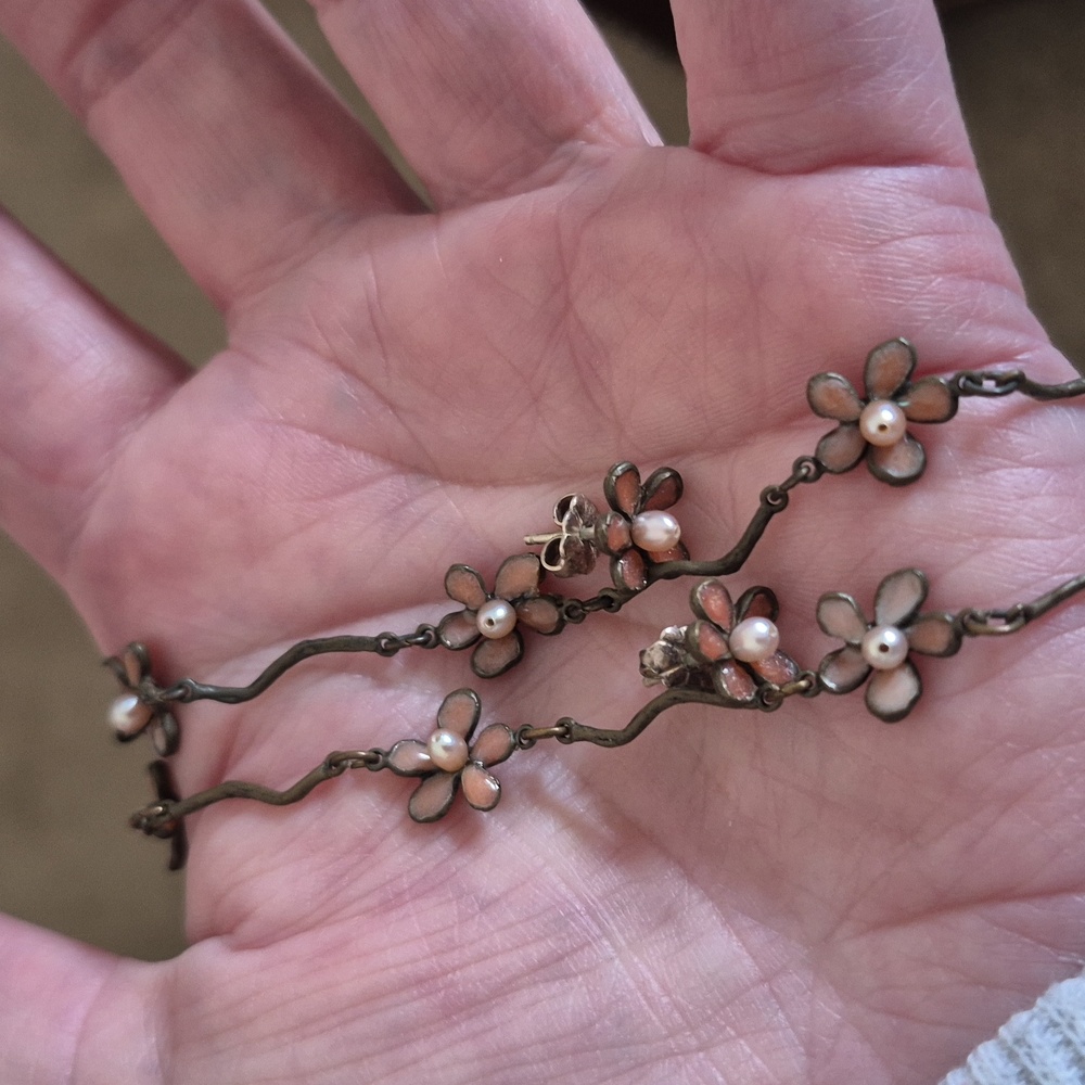 Artisan Dogwood Necklace and Earring set